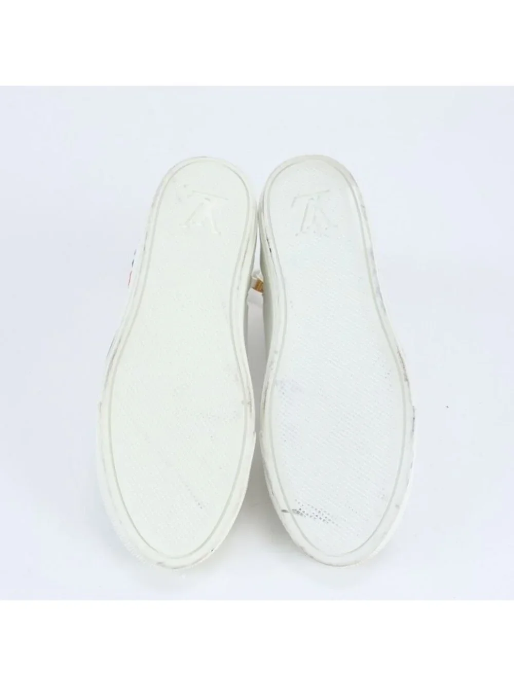 Louis Vuitton Stella Line Leather Sneakers High Cut Lace Up Shoes 37 Ree - Picture 6 of 8